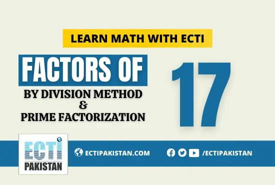 ECTI Pakistan - factors of 17