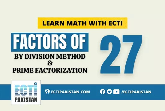 ECTI Pakistan - factors of 27
