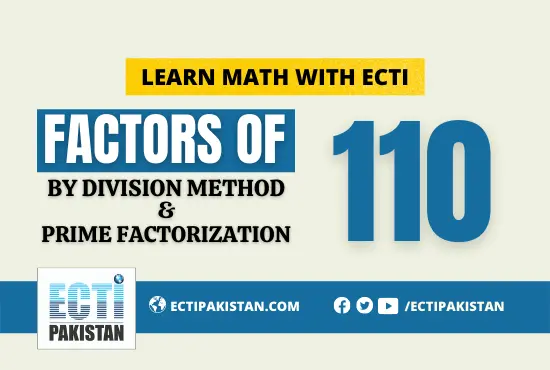 ECTI Pakistan - Factors of 110