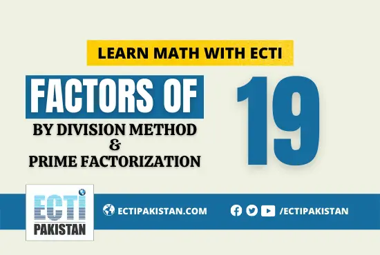 ECTI Pakistan - Factors Of 19