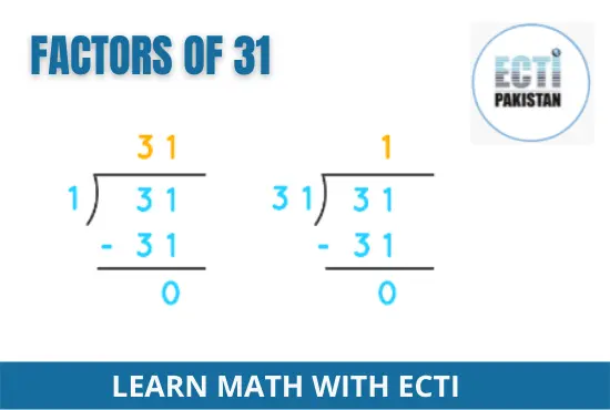 ECTI Pakistan - factors of 31