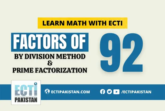 ECTI Pakistan - Factors of 92
