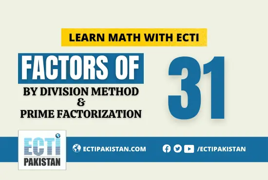 ECTI Pakistan - factors of 31